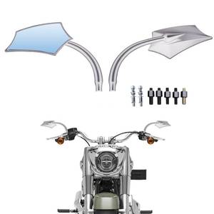 lot 14270 image: DREAMIZER Motorcycle Mirrors for Handlebars - Universal 8MM 10MM Side Mirror for Street Glide Road King Street Dyna Bob Softail Sportster,Silver