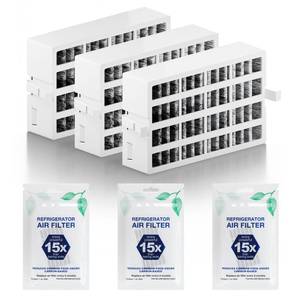lot 14282 image: W10311524 AIR1 Refrigerator Air Filter Cartridge Replacement for Whirlpool Kenmore Refrigerator Compatible with Fresh Flow Refrigerator Air Filter, 3 Pack, White