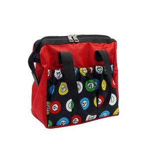 lot 14292 image: Yuanhe Bingo Dauber Bags with 6 Pockets Red Bingo Tote Bag