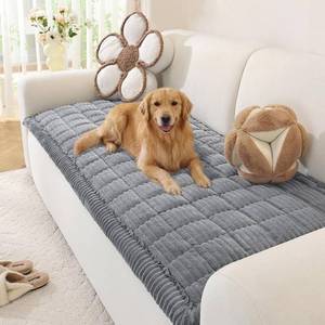 lot 15679 image: OstepDecor Washable Couch Cover for Dogs, Thick Pet Friendly Sofa Covers, Soft Couch Protector, Paw Cart Sofa Slipcovers, Cushion Protector for Leather, Sectional, Loveseat (27.6 x 59, Blue Grey)