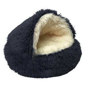 lot 15691 image: ShinHye Cat Bed Round Plush Fluffy Hooded Cat Bed Cave, Cozy for Indoor Cats or Small Dog beds, Soothing Pet Beds Doughnut Calm Anti-nxiety Dog Bed - Waterproof Bottom Washable (20�20inch, Dark Grey)