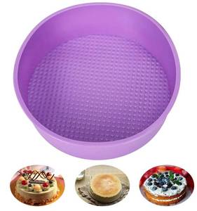 lot 16280 image: KOOTIPS Baking Silicone 10-Inch Round Cake Pan Baking Mold, BPA Free, Non-Stick European-Grade Silicone, 2.16-Inches Deep