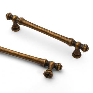 lot 16287 image: Asidrama 10 Pack 5 Inch(128mm) Antique Brass Kitchen Cabinet Handles, Vintage Retro Cabinet Pulls Kitchen Cabinet Hardware for Cupboard Drawer Pulls