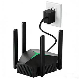 lot 16297 image: NPET AC1200 WiFi Extender Dual Band, 1200Mbps Wireless Signal Booster for Home, 7000 Sq.ft Coverage, 32 Devices, USB-C & 2 Ethernet Ports, Black