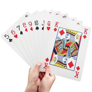 lot 16306 image: Yuanhe Jumbo Large Playing Cards - Giant Deck of Cards Oversized Full Deck Huge Poker for Casino Party Decorations, 8x11 inch
