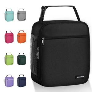lot 16322 image: Lovoeo Lunch box Lunch bag for men women Insulated Lunchbox Lunch bags for Work Picnic Travel (Black)