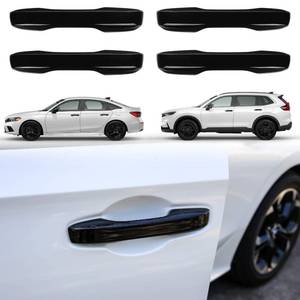 lot 16374 image: Thenice for 11th Gen Civic Door Handle Cover Snap-on No Tape Exterior Handle Protection Compatible with Honda Civic 2026 2025 2024 2023 2022 Accessories, Accord CR-V HR-V 2023-2026 -Piano Black