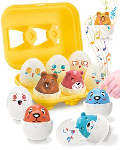 lot 16397 image: Walenced Easter Egg Toys for Toddlers 1-3, Easter Basket Stuffers for Toddlers 1-3 Prefilled Easter Eggs with Toys Inside, Matching Sensory Eggs Toys, Easter Gifts for 3 Year Old Girls Boys