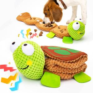 lot 16422 image: lilfrd Dog Puzzle Toys - Enrichment Squeaky Crinkle Snuffle Treat Dispensing Smart Dog Toys for Boredom and Stimulating, Durable Plush Toys for Large Medium Small Breed - Turtle