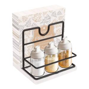 lot 17638 image: Livabber Napkin Holder, Metal Napkin Storage with Salt and Pepper Shakers Caddy Modern Napkin Dispenser for Table Kitchen Countertop, Not Including Salt and Pepper Shakers (Middle Marble, Black)