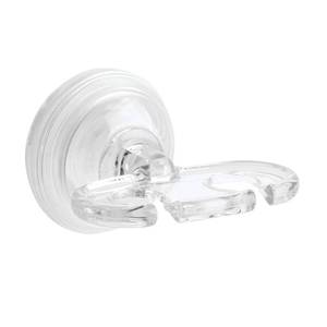 lot 18096 image: iDesign BPA-Free Plastic Bathroom Suction Toothbrush Holder - 2.75 x 2.25 x 2, Clear