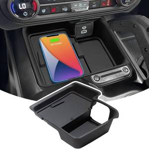 lot 18162 image: TOPINSTALL Silicone Wireless Charging Protective Mat Compatible with 2025 2026 Ford Bronco 4-Door Automatic Transmission, Waterproof Pad Console Anti-Slip Liner (NOT for Manual & 2 Doors & Sport)