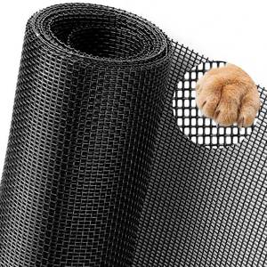 lot 18173 image: Pet Proof Window Screen Replacement 48x100 Adjustable Thicken Charcoal Fiberglass Screen Mesh Dog Cat Net for Patio Porch Sliding Door