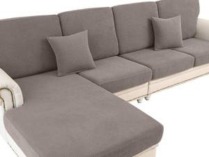 lot 18174 image: LA MEACK Couch Cushion Cover Chaise Lounge Cover Washable Separate Seat Chaise Couch Cover Stretch Sectional Sofa Slipcover(1 Piece for Chaise or Sofa 3-Seater, Taupe)