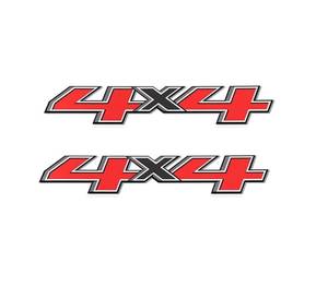 lot 18183 image: Set of 2 PCS 4x4 Decals Stickers Compatible with 2014-2018 Chevy Silverado Sierra Truck Pickup Bedside,Truck Emblems, Auto Decoration Accessories Emblem Black & Red