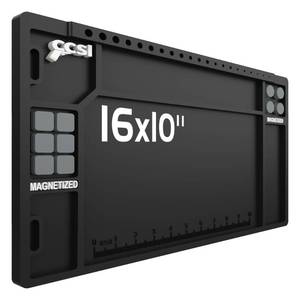 lot 18188 image: CCSL Pistol Gun Cleaning Mat, Gun Cleaning Pad with Magnetic Organizer Parts Tray, Anti-Slip Rubberized Maintenance Mat, Workbench Mat for Gun Cleaning Kits (Black)