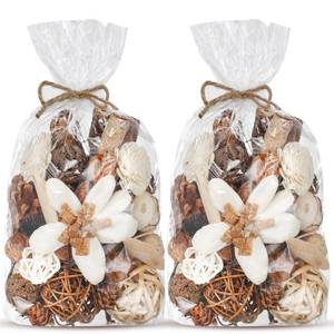 lot 18189 image: Nuanchu 2 Pack Decorative Balls Potpourri Bowl Filler Decor Natural Vase Bowl Filler Assorted Spherical Rattan Twigs Wicker Balls for Home Decor Centerpiece, No Scent(Beige Series,Classic Style)