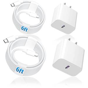 lot 18199 image: for iPhone 17 16 15 Charger USB C to C Cable Charger Fast Charging,iPad 10th Gen, 13 12.9 11 10.9 8.3-inch (2025 2024 2022 2021 2020 2018 A17 A16 M4 M3 M2), 20w for Apple iPad Pro Block