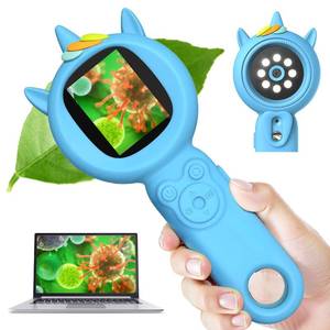 lot 18211 image: Acoath Microscope for Kids, Auto-Focus Handheld Digital Microscopes with 2.0 Screen, 8 LEDs Rechargeable Pocket Mini Microscope Christmas Gifts Educational Science Toys for Ages 5 6 7 8 9 10 11 12