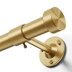 lot 19237 image: YaFex Heavy Duty Curtain Rods 32-120 Inch, 1 Inch Adjustable Gold Curtain Rod for Windows, Long Window Treatment Rods with Aluminium Finials, Easy Installation