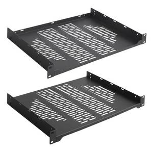 lot 19245 image: RIVECO 2 PCS 12�� Rack Shelves for 19 inches Network Rack & Cabinets, 1U Rack Mount Shelf Vented Cantilever Tray, for Server, IT & Sound Equipment
