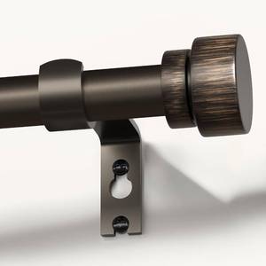 lot 19249 image: Lootkell Modern Antique Brown Bronze Curtain Rods for Windows 48 to 84 Inches Adjustable Heavy Duty 1 Diameter Window Rod with Decorative Finials for Outdoor Farmhouse Bedroom Kitchen Living Room