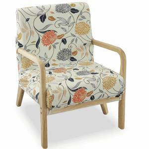 lot 20161 image: Deisy Dee Printed Mid-Century Modern Chair Cover, Stretch Reading Armchair Covers, Upholstered Living Room Chair Covers (WW)