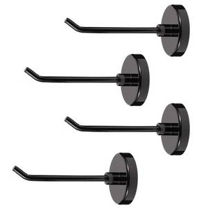lot 20166 image: Bonsture 4pcs Magnetic Hooks, 5.0lb 3.15 Inch Long Heavy Duty Magnet Hooks, Strong Magnetic Cruise Hooks Wall Hook Magnetic Hangers for Cabins Garage Grill Kitchen Refrigerator Computer(Black, 5.0lb)