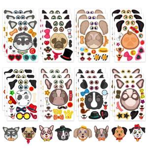 lot 20186 image: 24 Sheets Dogs Make a Face Stickers Make You Own Dogs Stickers Animal Sticker for Kids, Birthday Gift Party Favors Supplies Teacher Art Craft, Games School Activity Reward