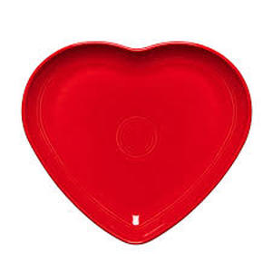 lot 4373 image: Four heart-shaped plastic platestrays