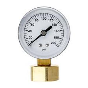 lot 12284 image: Water Pressure Gauge with Brass Fitting
