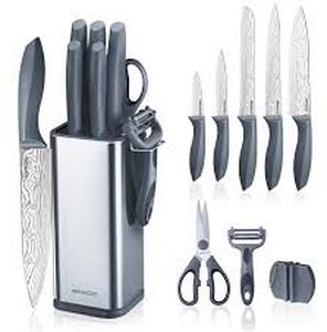 lot 12313 image: Raxco 10 Piece Cutlery Knife Set with Stainless Steel Block