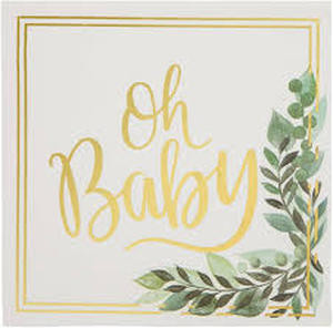 lot 12330 image: Oh Baby Paper Napkins with Floral Design