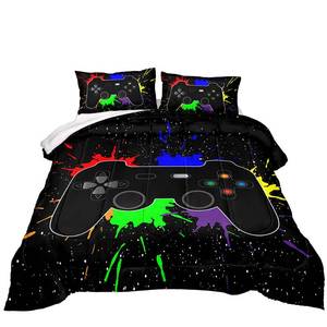 lot 1647 image: Z.Jian HOME Gaming Comforter for Boys Teen,Game Contoller Bedding Set for Kids,Down Alternative Comforter for All Season,Gamer Home Decor for Comforter Set (Comforter-Game27, Twin)