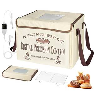 lot 3243 image: Bread Proofing Box, Folding Dough Proofing Warming Box with 50-113�� Temp Control & 48h Timer, Proofer Oven with Metal Rack, Ideal for Sourdough, Bread Baking, Pizza, Yogurt, Kombucha, 5-Layer Fabric