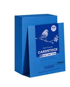 lot 4014 image: Veritas Blue Colored Cardstock, 8.5 x 11 Colored Copy paper, 110LB199GSM Printer Paper, 100 Sheets (1 Reams), Colored Multi-Purpose Paper, Made in USA