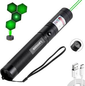 lot 4023 image: Lennoos USB-C Rechargeable Green Laser Pointer - Advanced Long-Range Laser Pointer High Power with Star Cap for Astronomy Construction Presentations and Outdoor Adventures