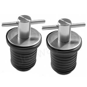 lot 4027 image: Joywayus Rubber Drain Plug Stainless Steel T Handle Twist Plugs for 1 Inch Diameter Boat Drains Boating Plumbing Fittings(Pack of 2)