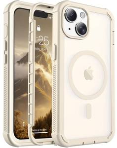 lot 4039 image: jaroco Magnetic for iPhone 14 Case, Compatible with MagSafeMilitary Grade Drop ProtectionHeavy Duty ProtectionNon-SlipShockproof 2-Layer Durable Bumper Phone Case 6.1-Antique White