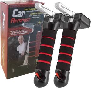 lot 4047 image: Coyoohouse 3 in 1 Vehicle Support Handles, Elderly Portable Automotive Door Assist Handle, Seatbelt Cutter and Window Breaker for Elderly and Handicapped (Red Handles 2)