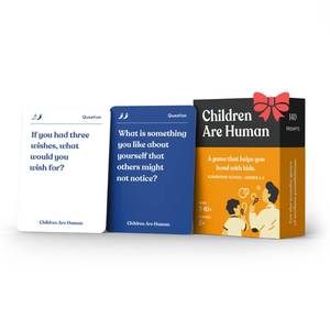 lot 4059 image: Children are Human  140 Conversation Cards to Help Bond with Kids  Card Game for Elementary School Children  Designed by Experts for Grades 2-5  Ages 7-10