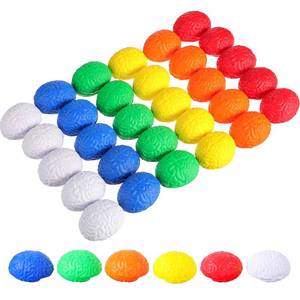 lot 4071 image: Skylety 30 Pcs Brain Stress Ball Bulk Colorful Mini Brain Stress Ball PU Hand Muscle Exercise Sensory 0.8 for Adult Improve Grip Strength Object Recognition Hospital Month Favors