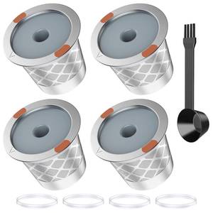 lot 4082 image: Reusable k Cup Coffee Filters,Universal stainless steel Refillable k Cups Filter Use for K 2.0 and 1.0 Coffee Makers-brewers (4pack)
