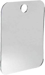 lot 4090 image: Sluswallow 1Pc Silver Portable Fog Acrylic Shower Mirror Bathroom Fogless Mirror Washroom Travel for Man Easy Carry Useful and Deft,Mirrors,Skin Care