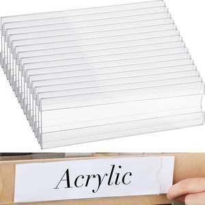 lot 4091 image: 15 Sets 2 x 8 Inch Acrylic Wall Name Plate Holder Clear Plastic Sign Holder Frame with Adhesive Tape Horizontal Name Plates for Door Office Nameplate Display Trays Office Home Classroom favors