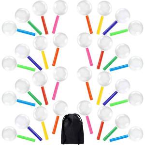 lot 4104 image: Elcoho 16 Pack Magnifying Glasses Plastic Colorful Magnifying Glasses for Party Favors Educational Toys with Storage Bag, 8 Colors