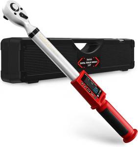 lot 4109 image: Hairich Upgrade 38 Inch Drive Digital Torque Wrench 5-100FT-LB0-135N.M, Torque Range Accurate to �2%,Electric Torque Wrench car with Buzzer and LED Flash Notification for BikeMotorcycleAuto Repair