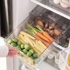 lot 5268 image: LALASTAR Refrigerator Organizer Bin with Pull-out Drawer, Large Fridge Organizer and Storage Clear, Stackable Pantry Organizer with Handle, BPA Free, 1 Pack, 6.34QT