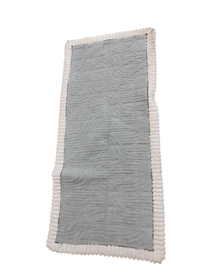 lot 5294 image: Handmade Quilted Table Runner with Scalloped Edges 56X28 in