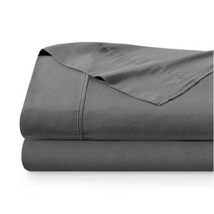 lot 5296 image: Bare Home Extra Long Flat Sheet - Premium 1800 Ultra-Soft Top Sheet - Hotel Luxury - Brushed - Easy Care - 2 Extra Long Flat Sheets Only (TwinTwin XL - 2 Pack, Grey)